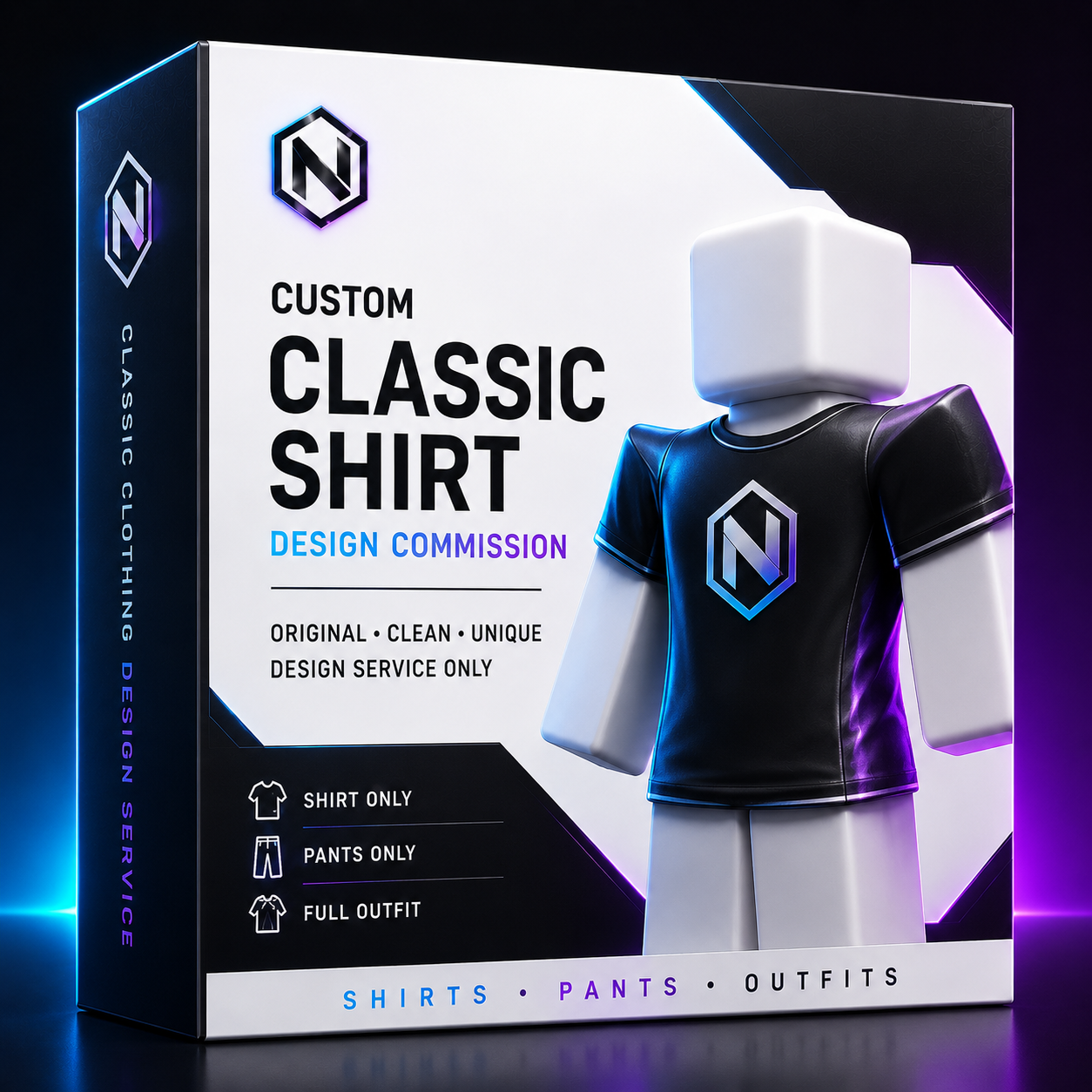 Custom Classic Shirt & Pants Design Commission